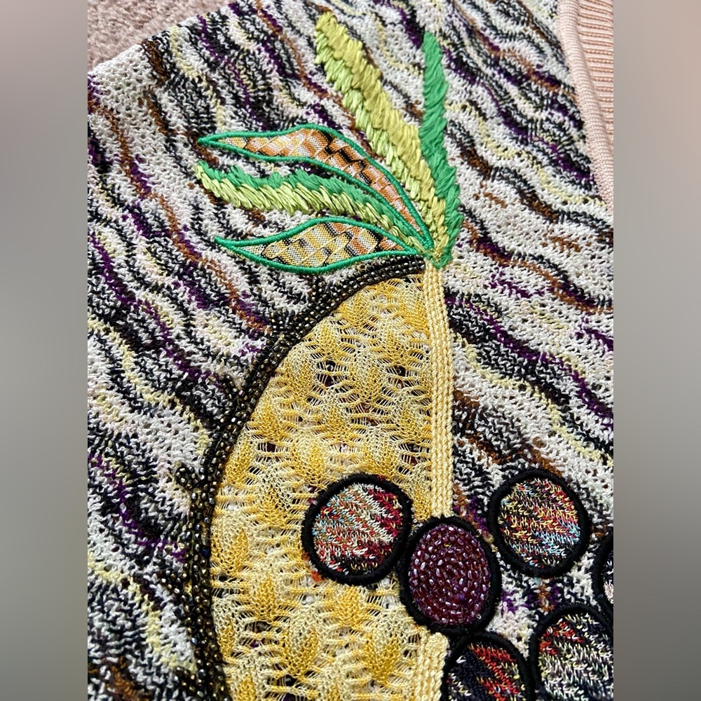 Missoni 2005 Collectable Fruit Applique Knit Sweater V Neck Limited Edit… - Picture 6 of 14